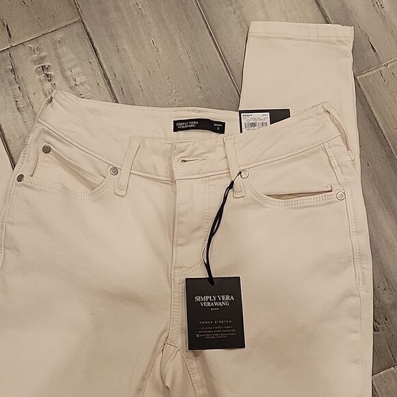 𝅺SIMPLY Vera Vera Wang denim,size 0 skinny mid rise - Picture 5 of 6